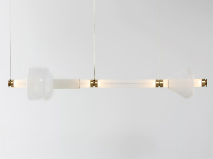 LUNA KALEIDO XL 1 - LED blown glass pendant lamp _ GABRIEL SCOTT